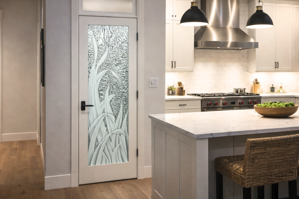 kitchen interior glass doors