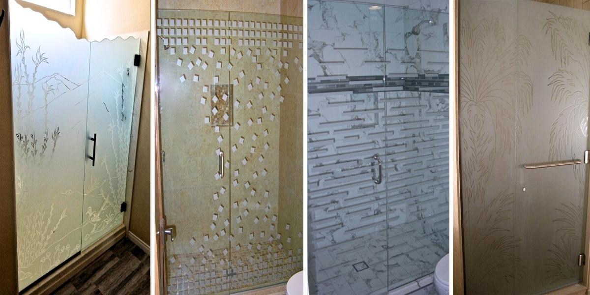 decorative glass shower door collection from sans soucie art glass