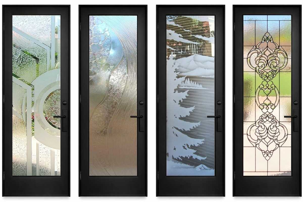 Black Front Door with Glass