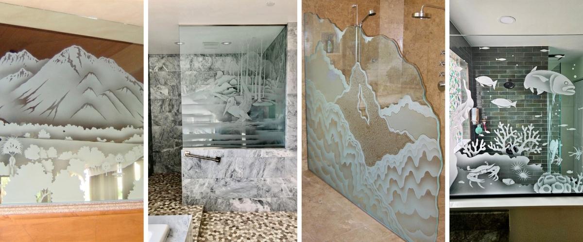 Etched glass panels that separate with style