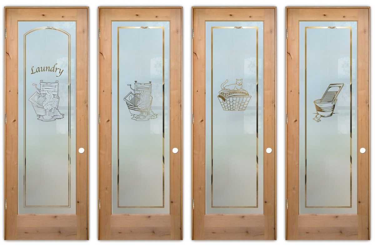 Doors for laundry room, laundry room glass doors - Sans Soucie Art Glass