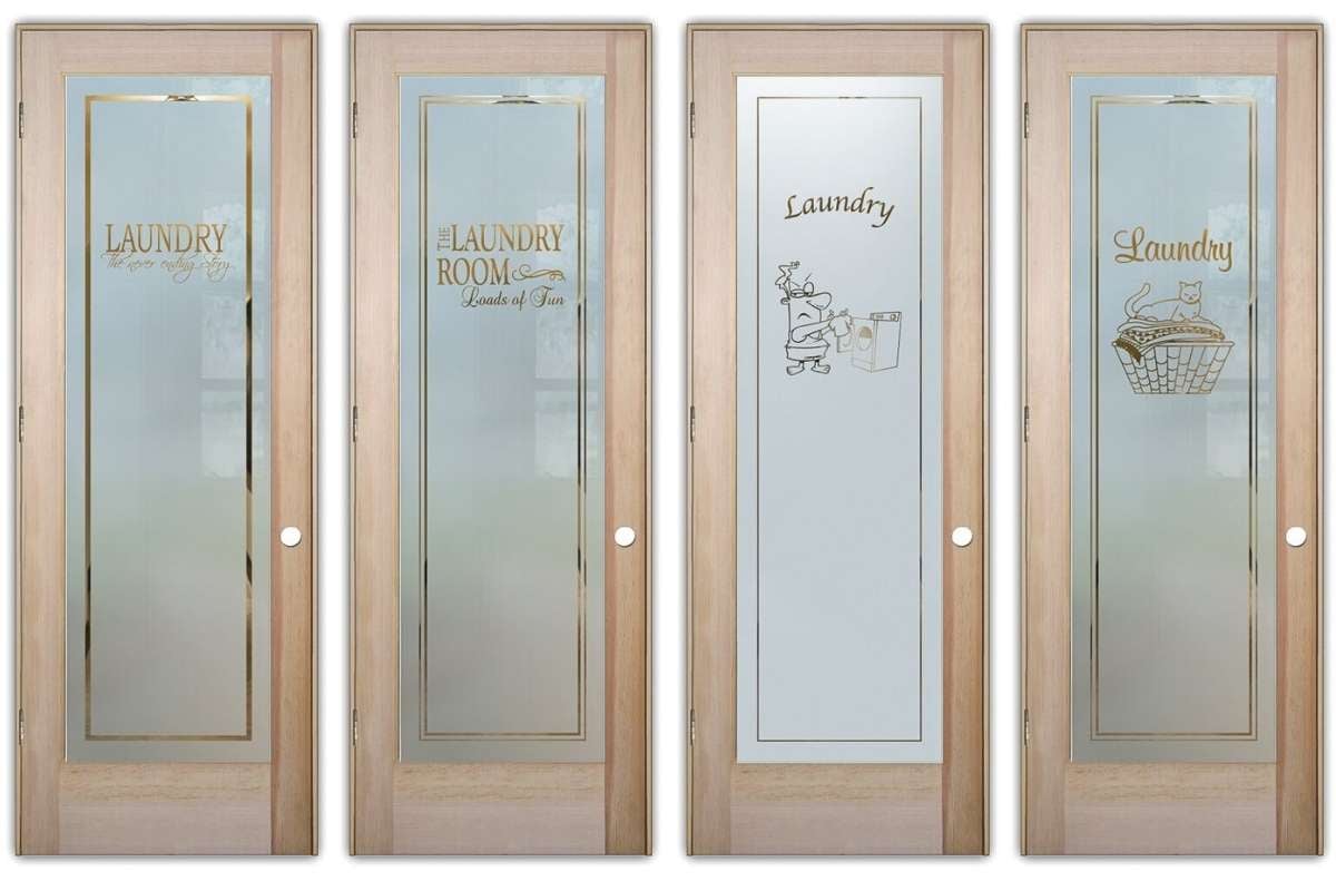 Functional glass doors for laundry room - Sans Soucie Art Glass