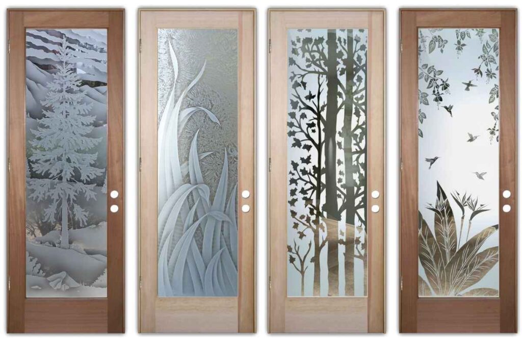 Modern farmhouse glass front door designs