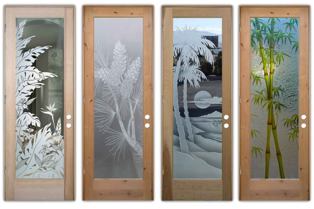 Farmhouse Style Decorative Glass Front Doors