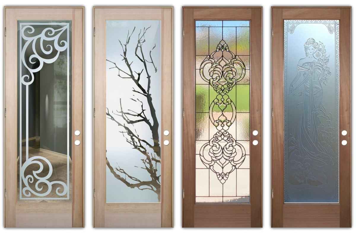 Timeless frosted glass front doors - Sans Soucie Art Glass