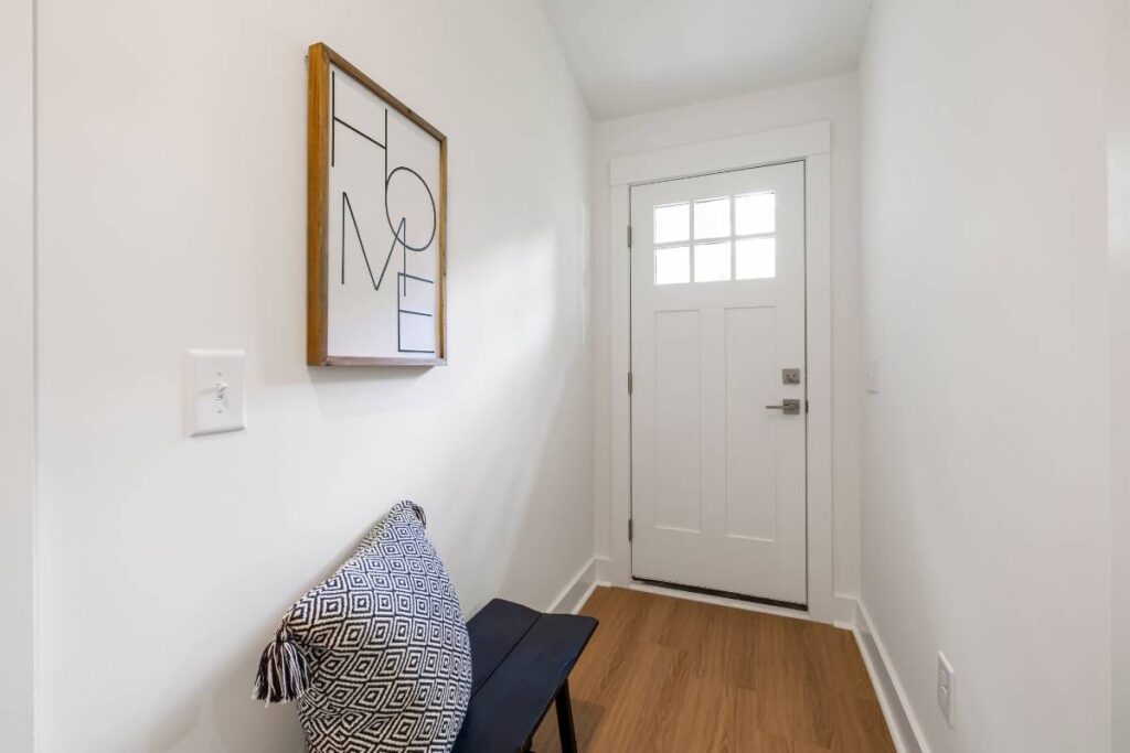 standard white door with glass