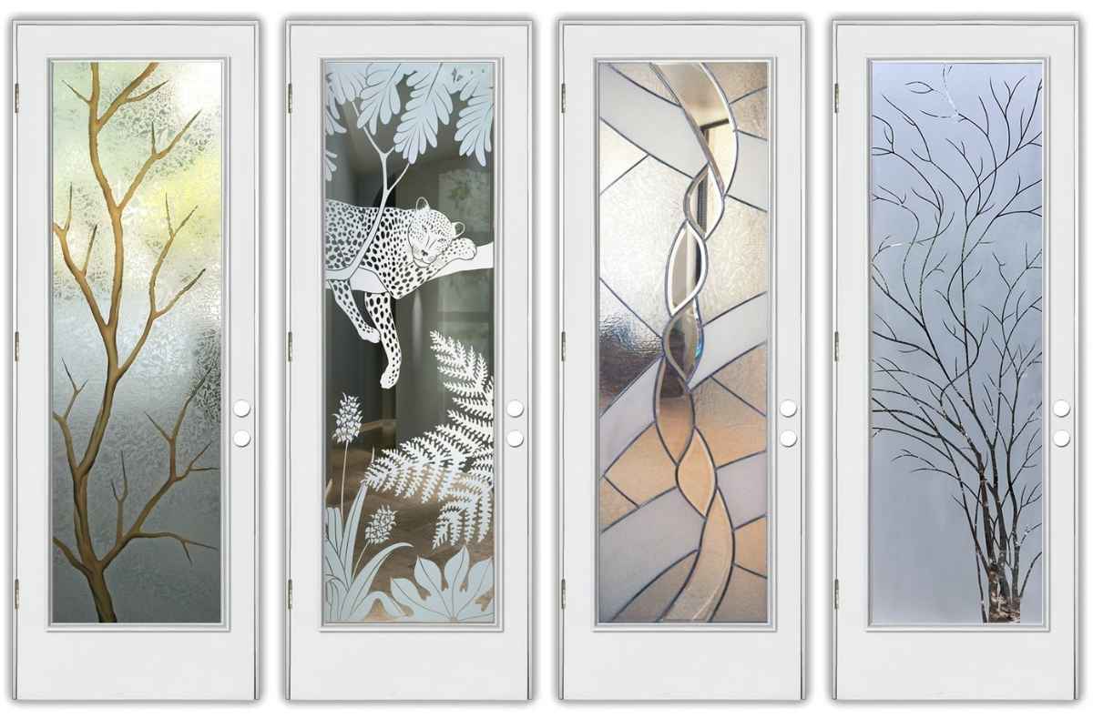 Modern White Front Doors with Glass