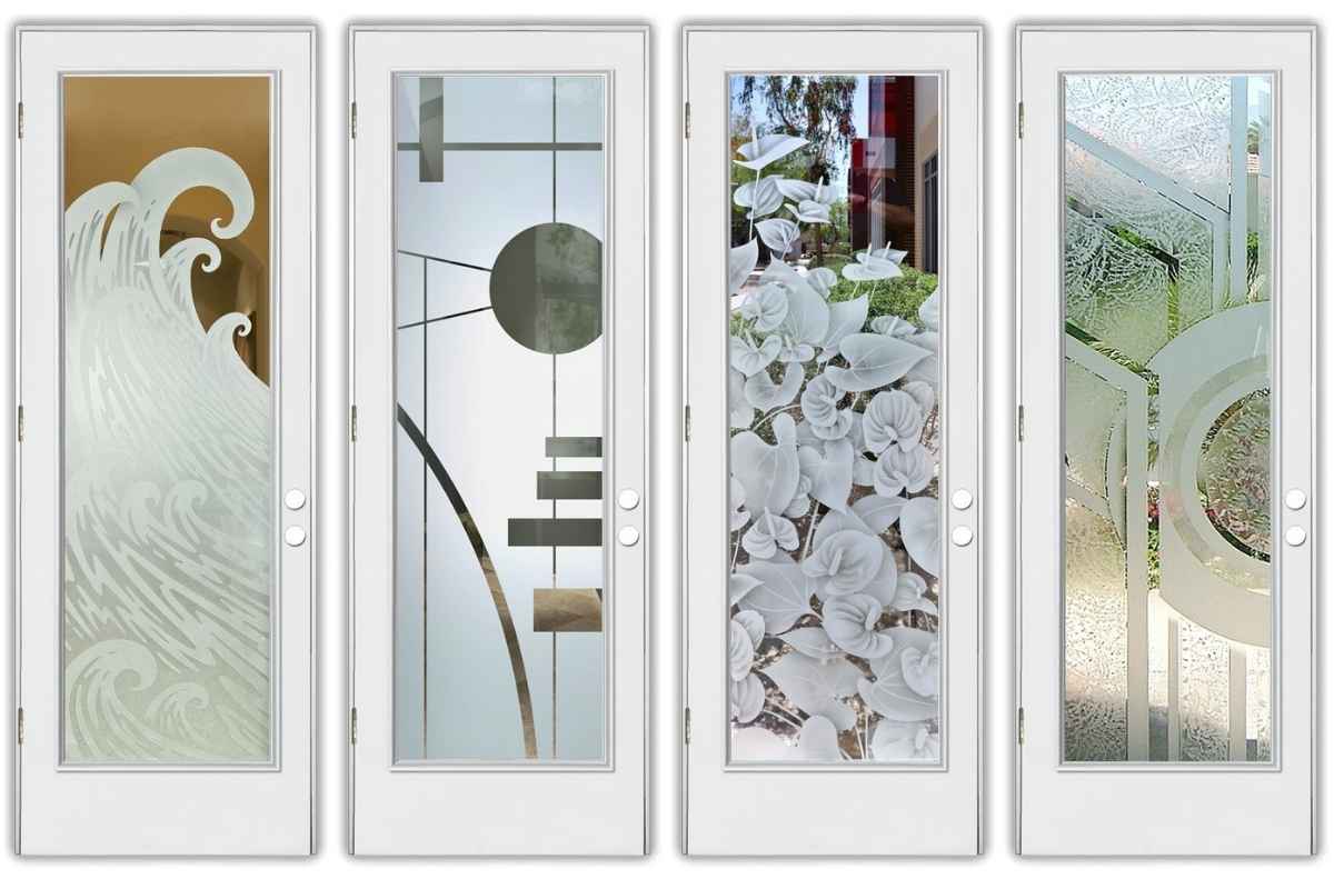 Sleek entry door glass insert & frames
