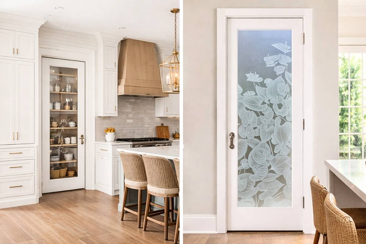 Clear Glass vs. Frosted Glass Pantry Doors - Sans Soucie