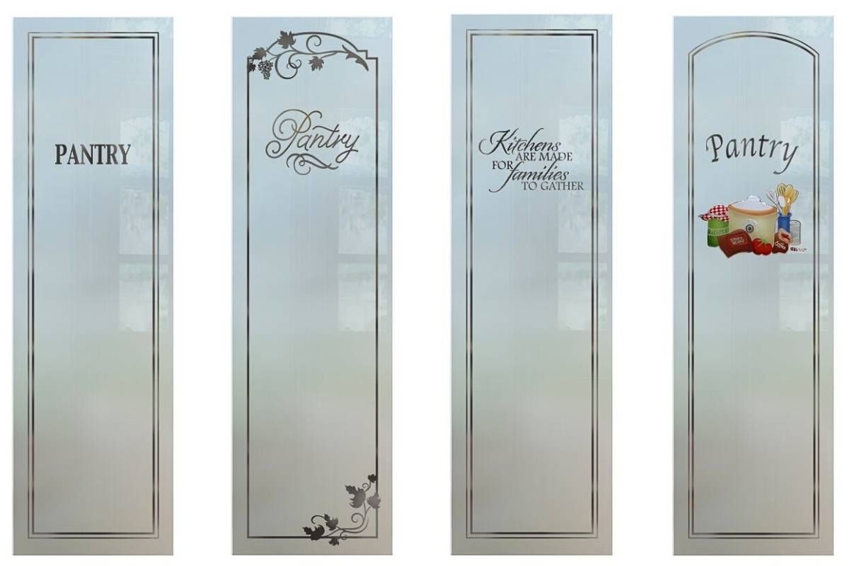 Glass panels for pantry doors