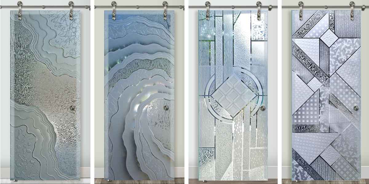 Glass barn doors