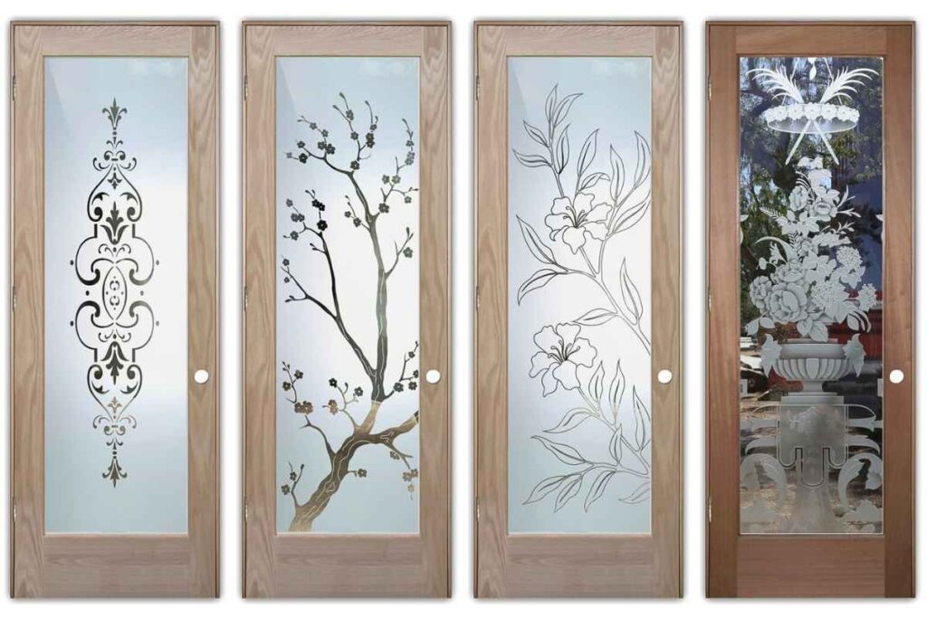 Modern farmhouse glass entry door ideas
