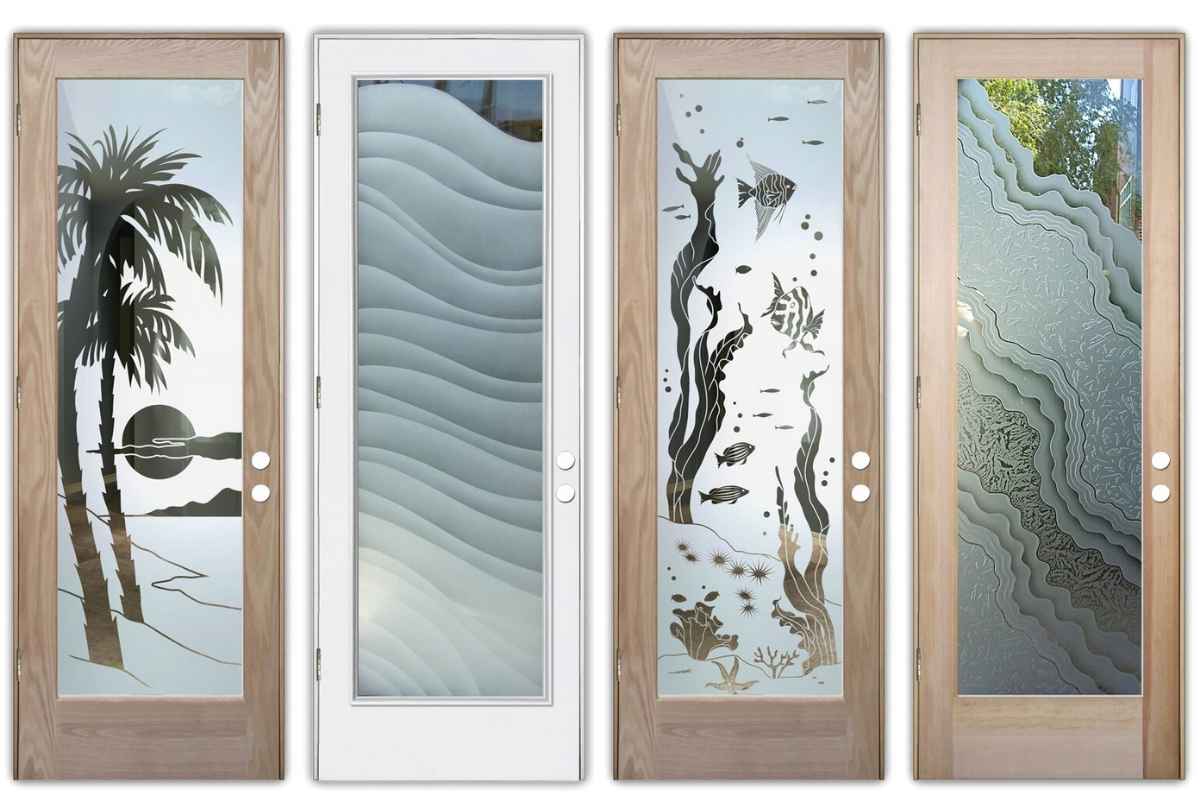 Glass pantry doors for beach decor style homes