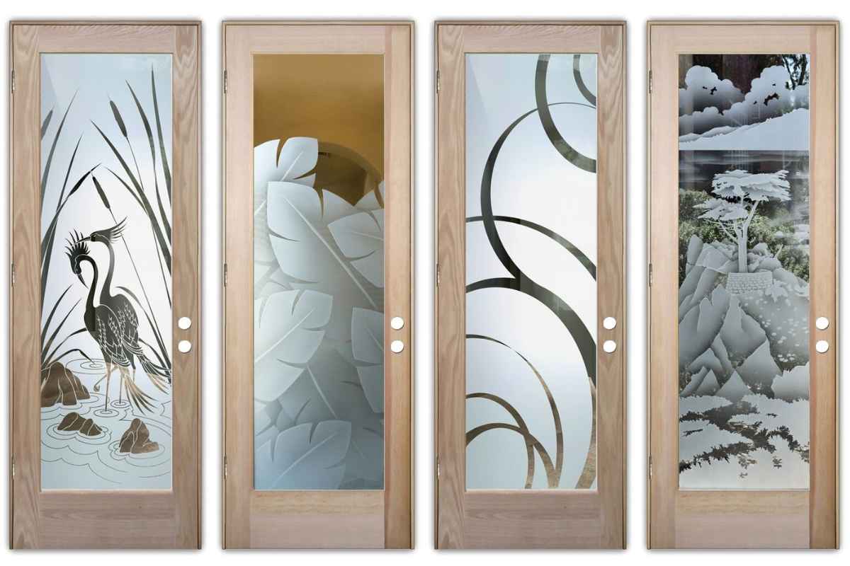 Stunning frosted glass interior doors
