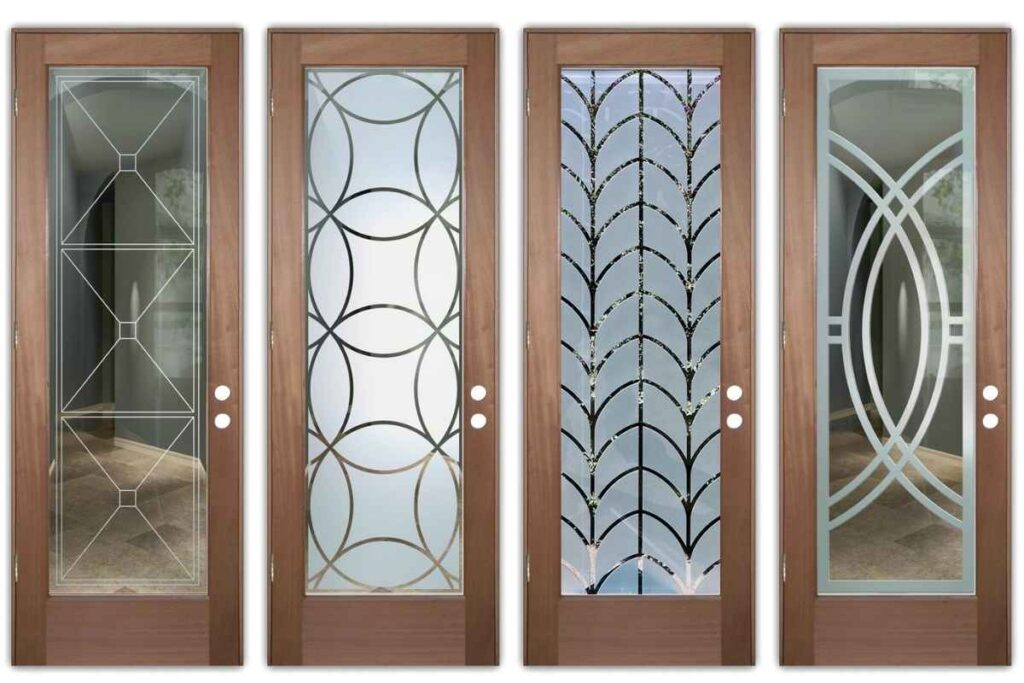 Art glass doors for art deco homes