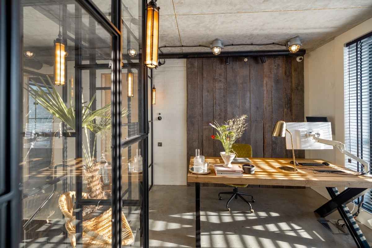 modern home office interior partition