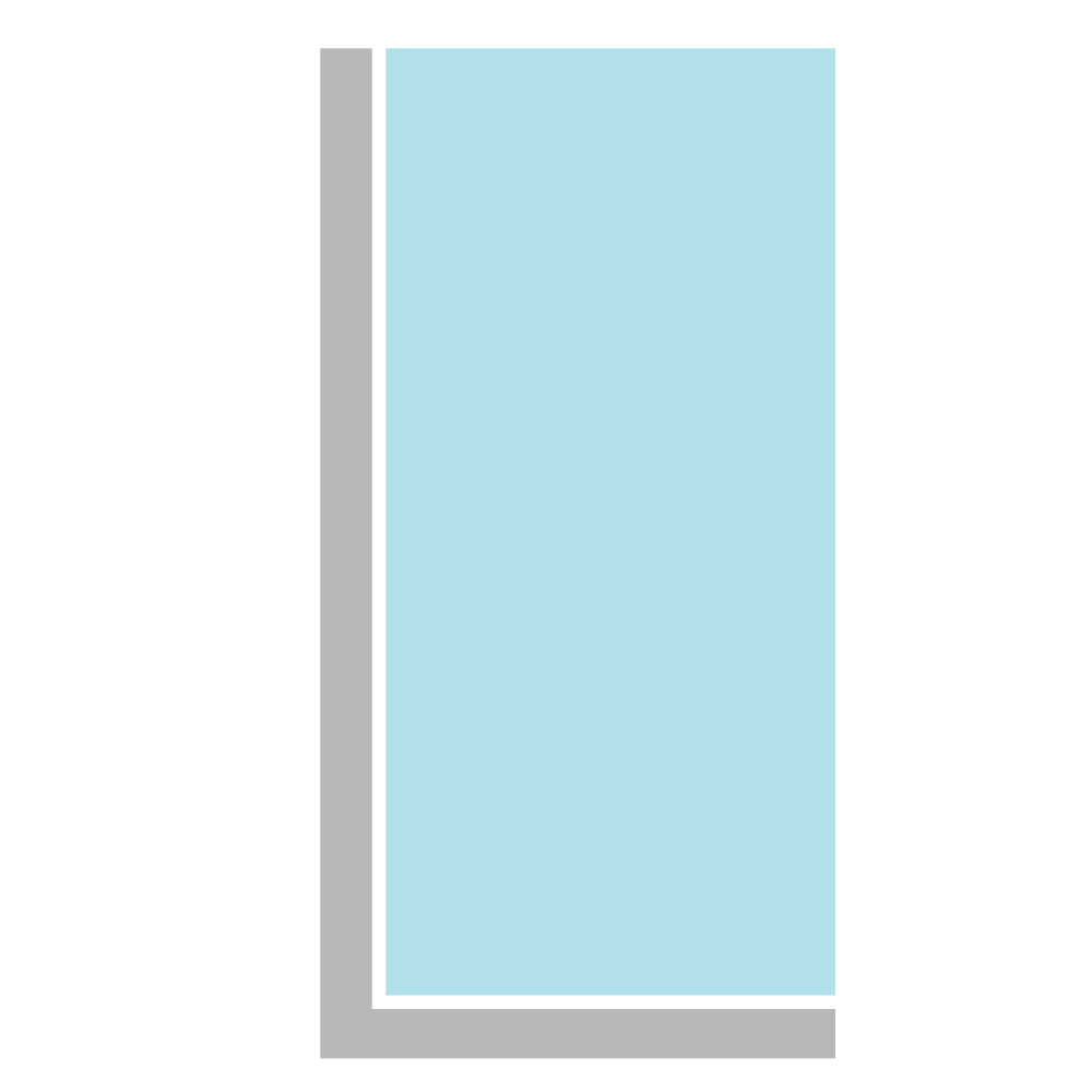 Shower panel partition divider illustration