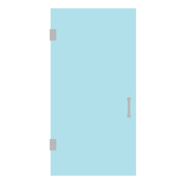 Illustration of shower door
