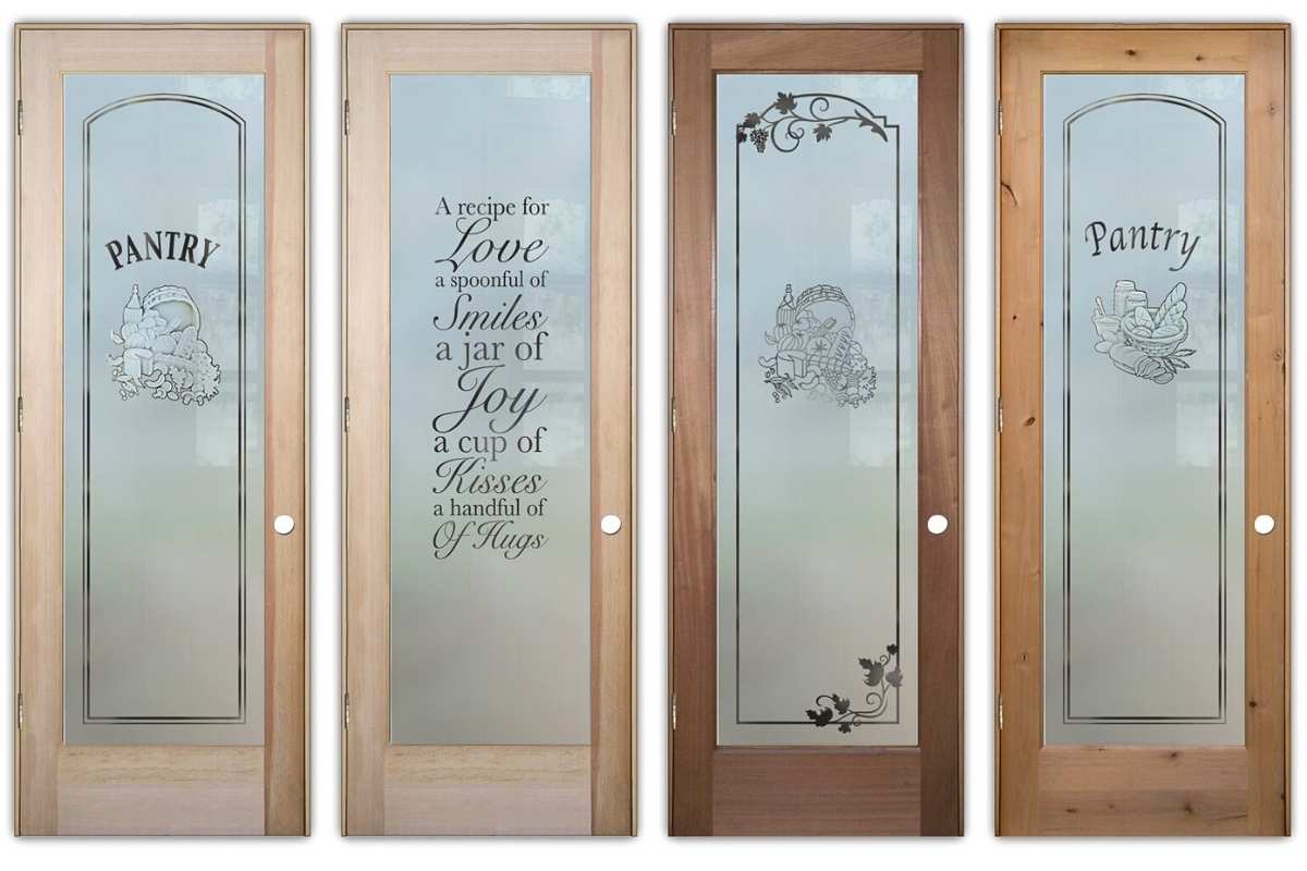 Glass pantry door designs for farmhouse kitchens