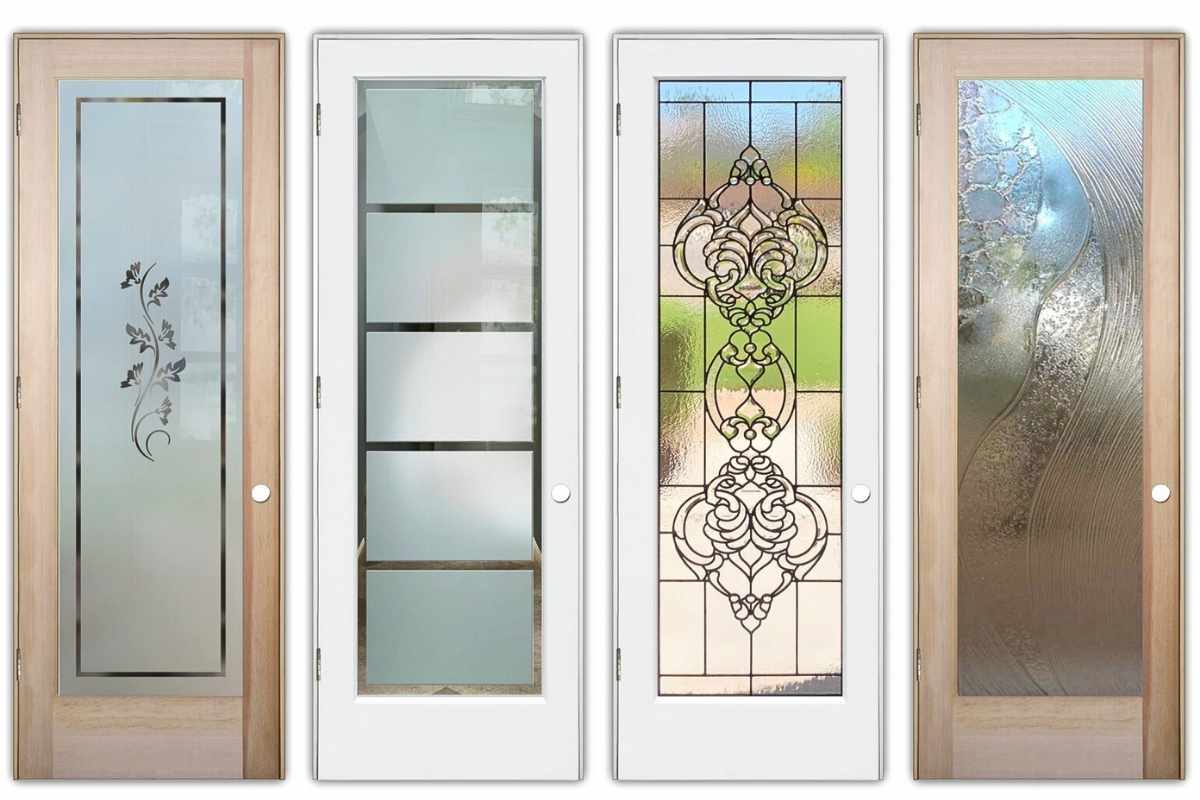 Glass pantry door for traditional kitchens