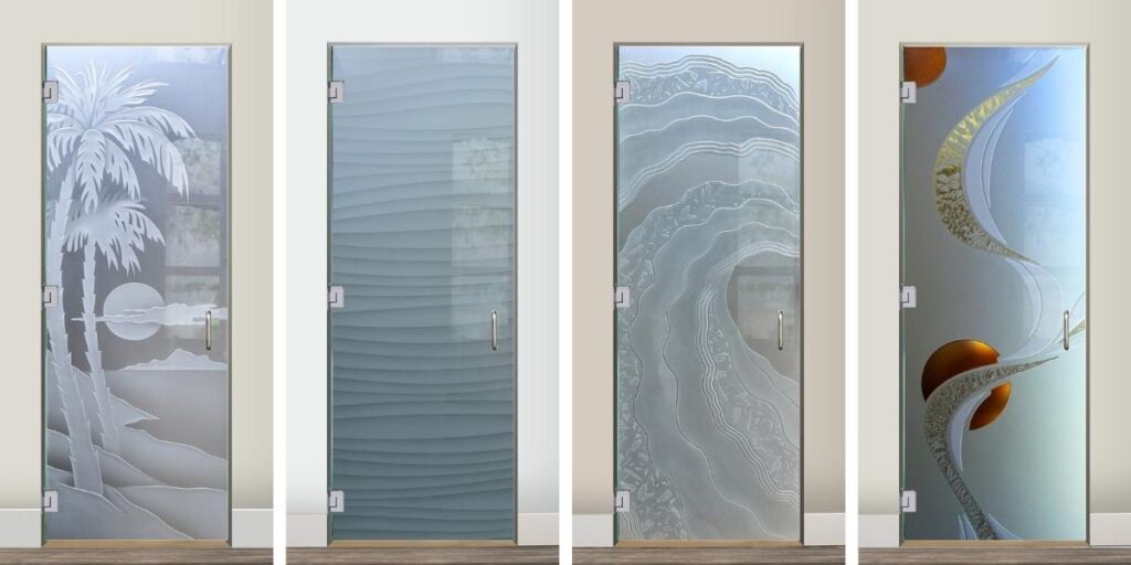 Frosted glass shower doors with stunning designs and full privacy