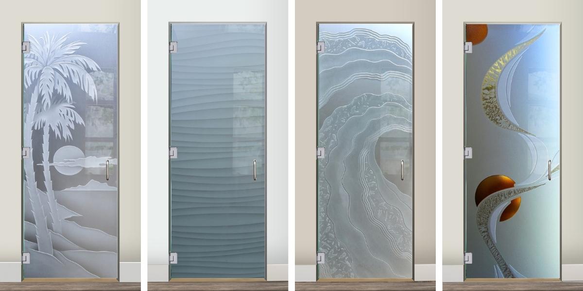 Bathroom doors with frosted glass - Sans Soucie Art Glass
