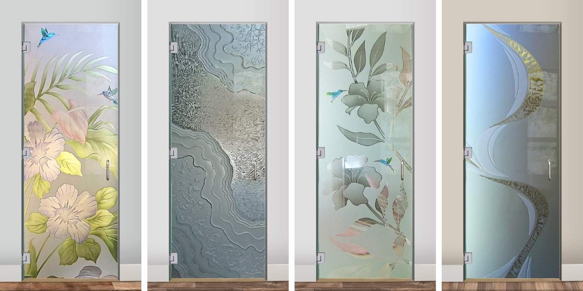 All glass bathroom doors