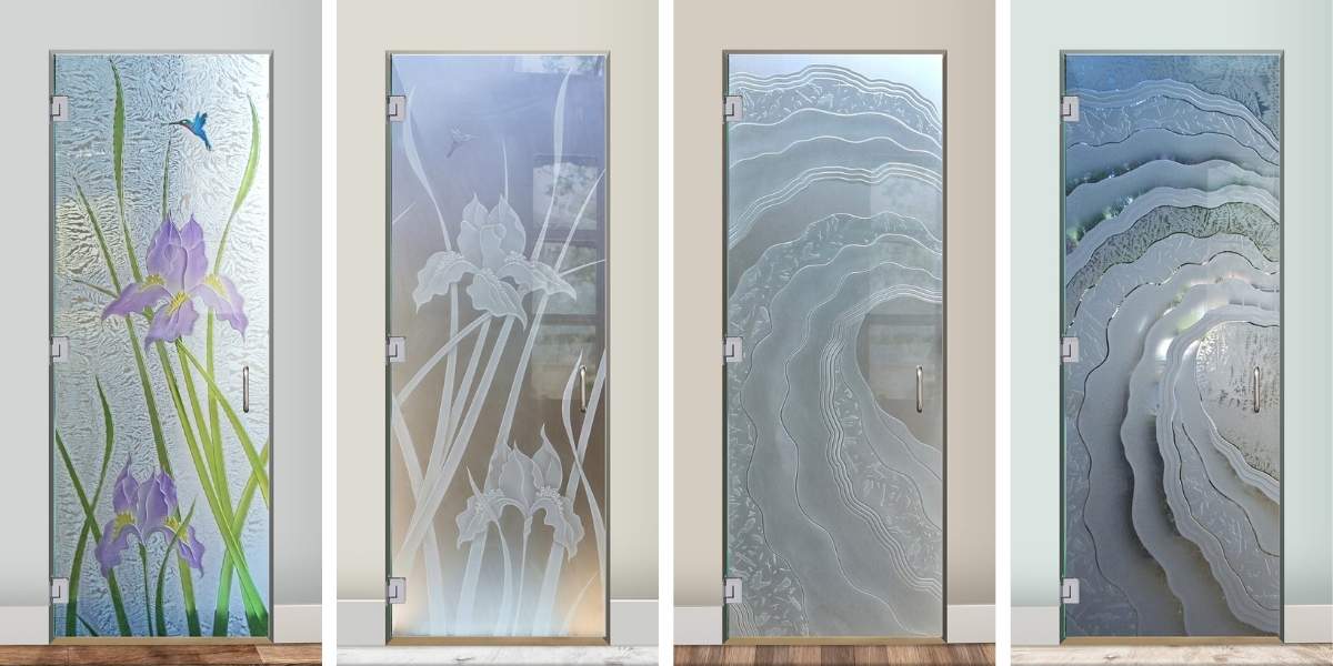 Stylish all glass bathroom doors