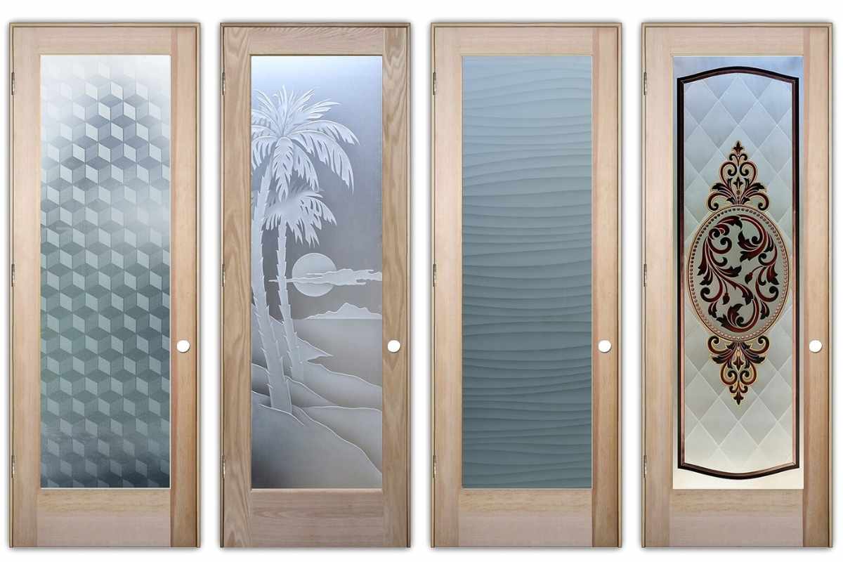 Stunning glass interior doors
