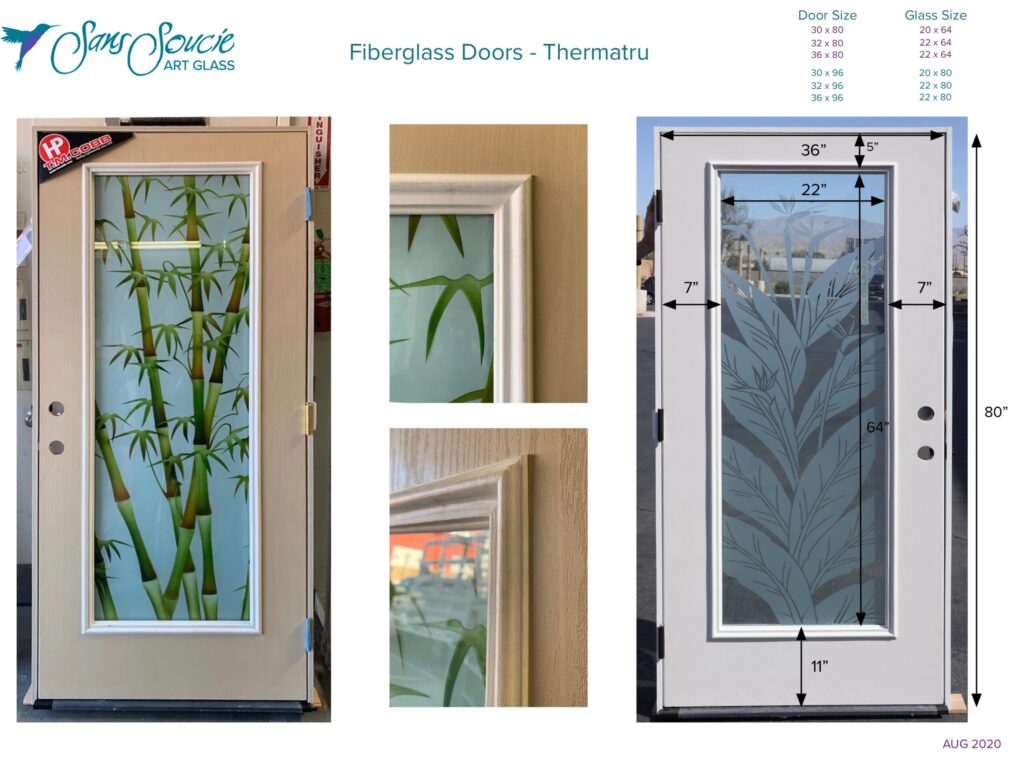 Fiberglass single doors