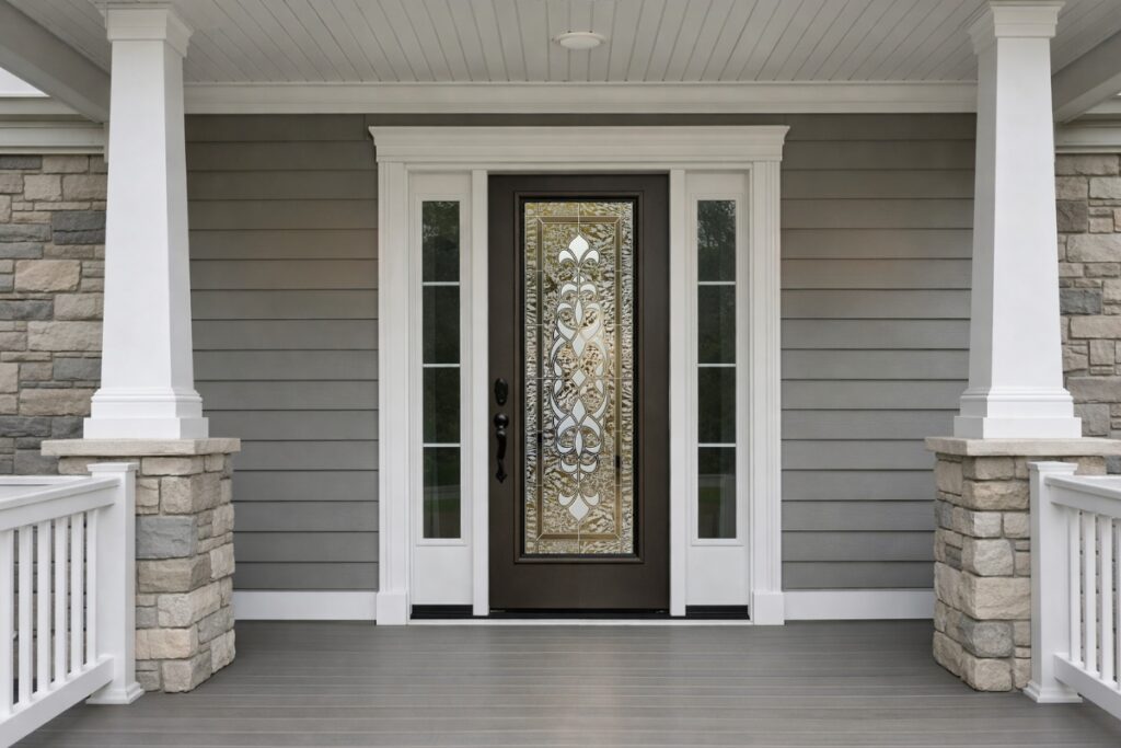 Traditional design front door