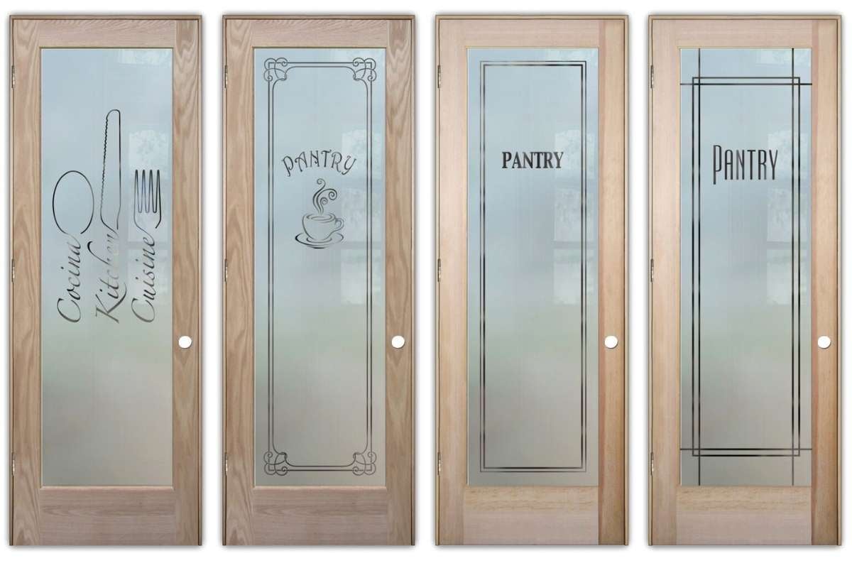 Glass pantry door for modern farmhouse kitchen interior designs