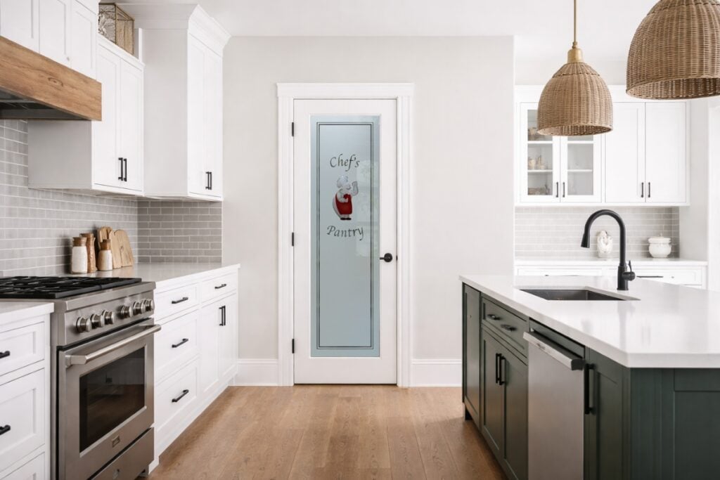 Glass pantry door
