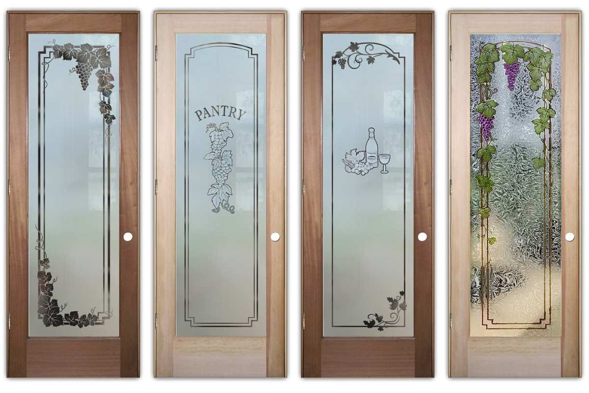 Wine and vineyard themes pantry doors
