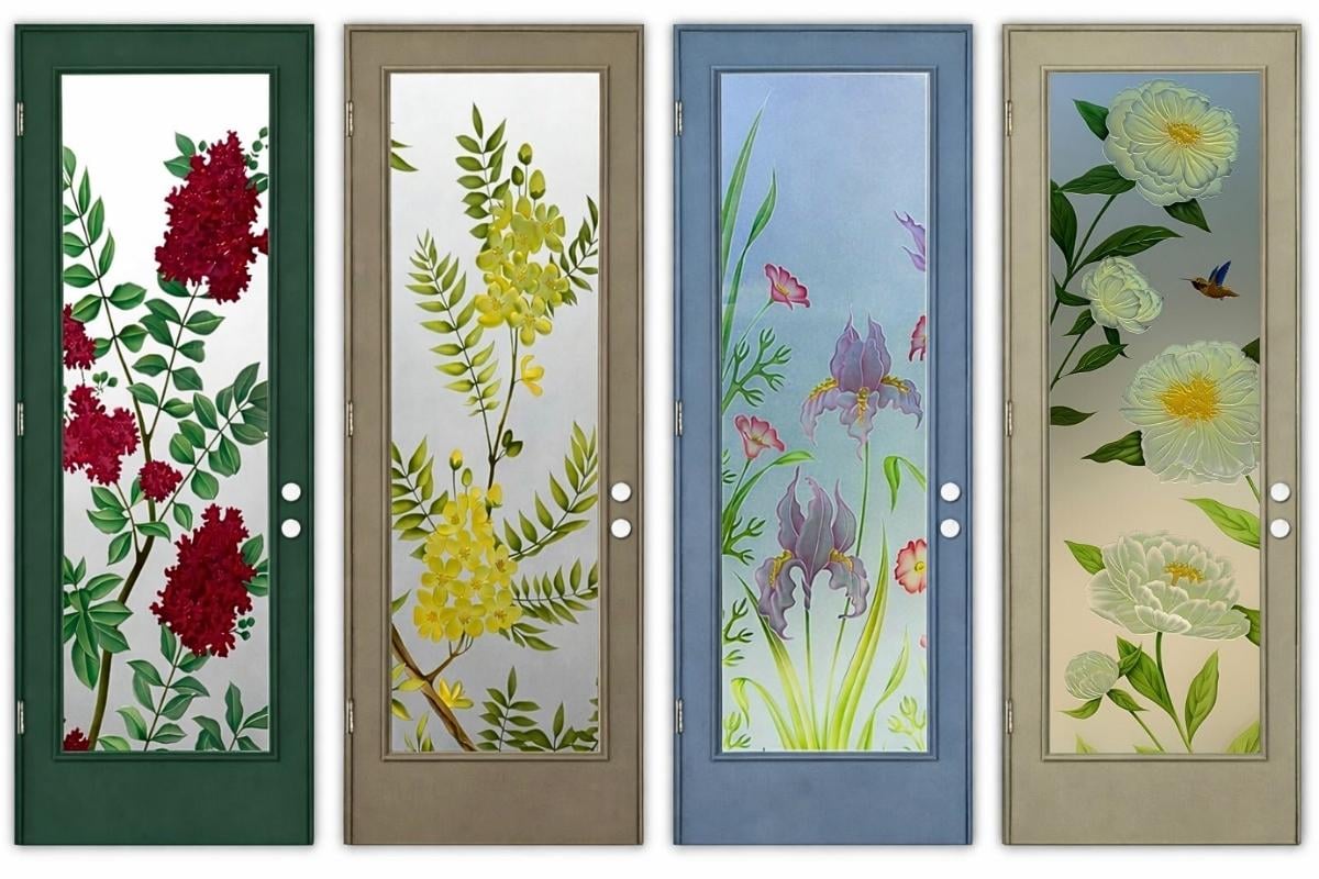Painted glass doors - Sans Soucie Art Glass