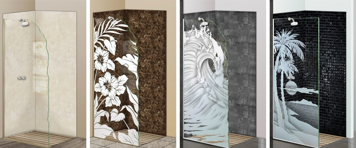 Shop glass shower partitions