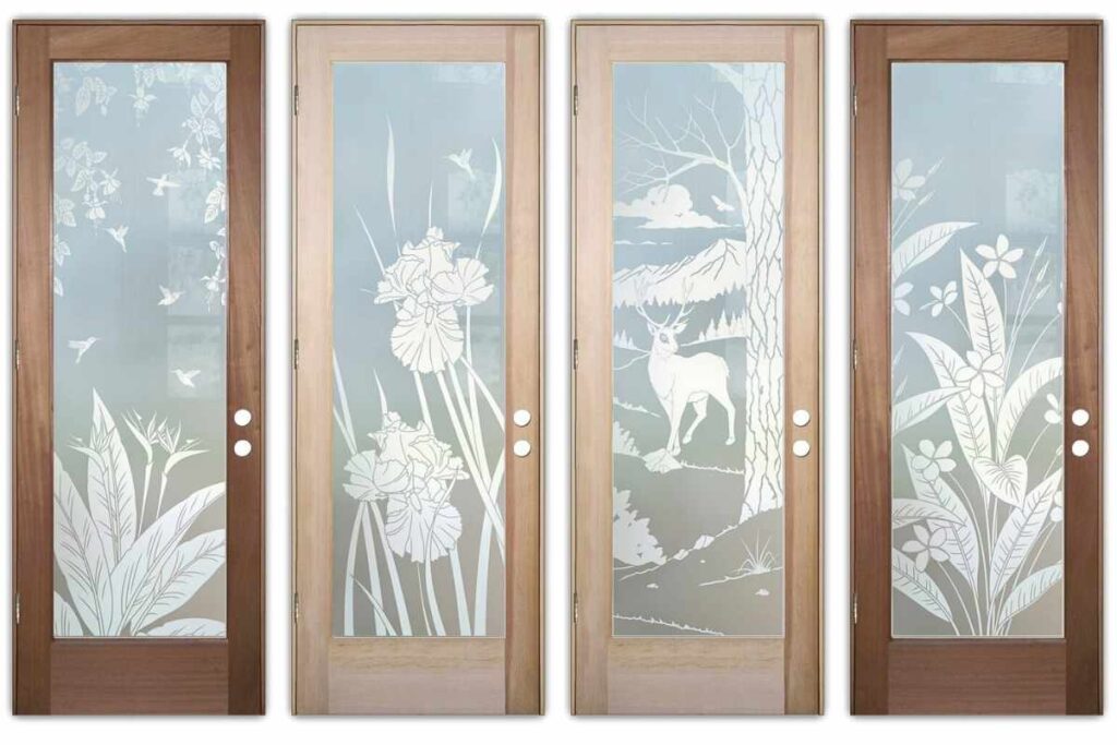 Frosted glass interior door private designs