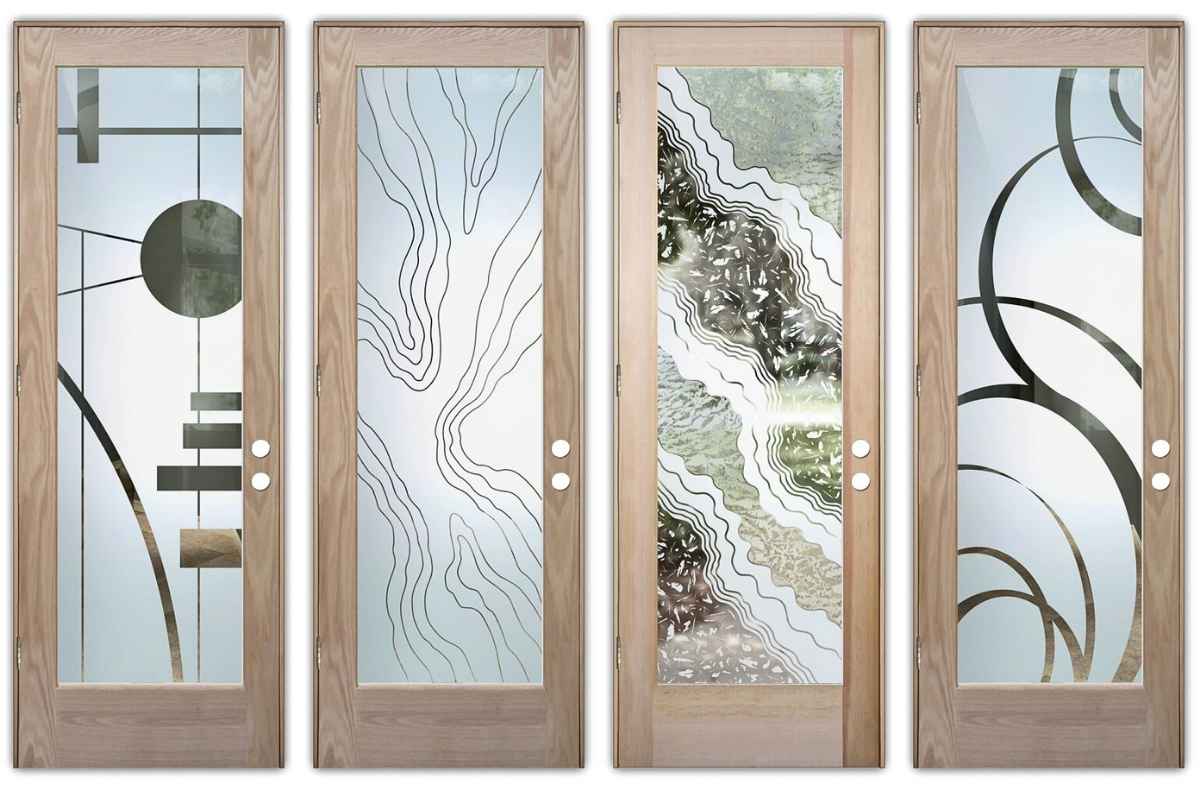 Semi-private glass pantry doors