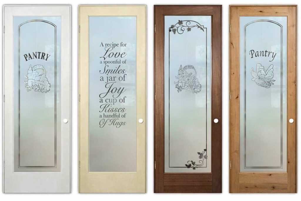 Frosted doors for pantry