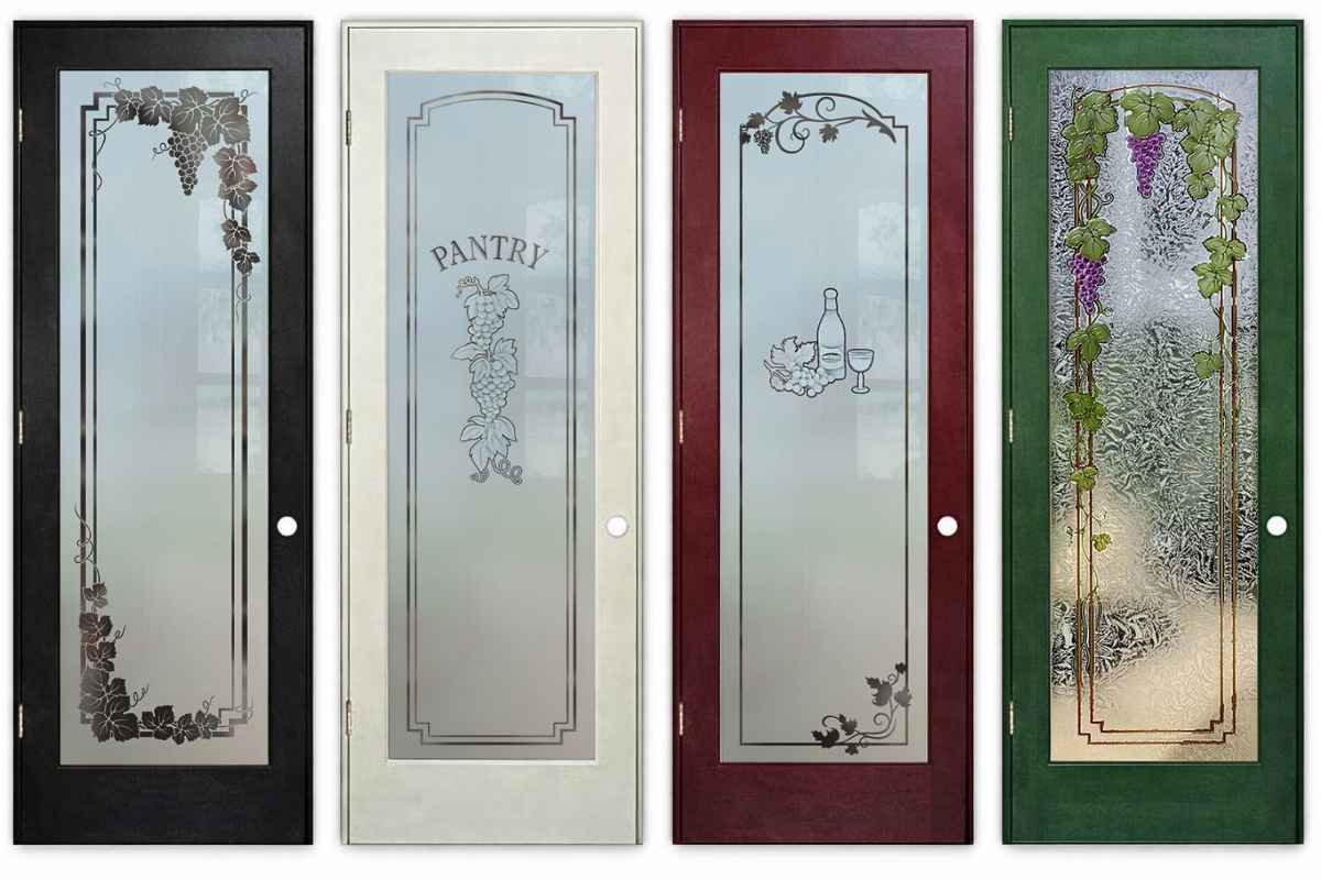 Painted Glass Pantry Door Designs