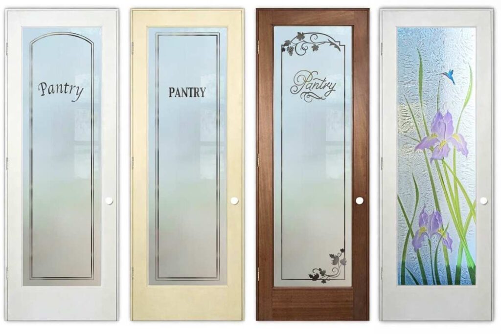 Frosted doors for pantry