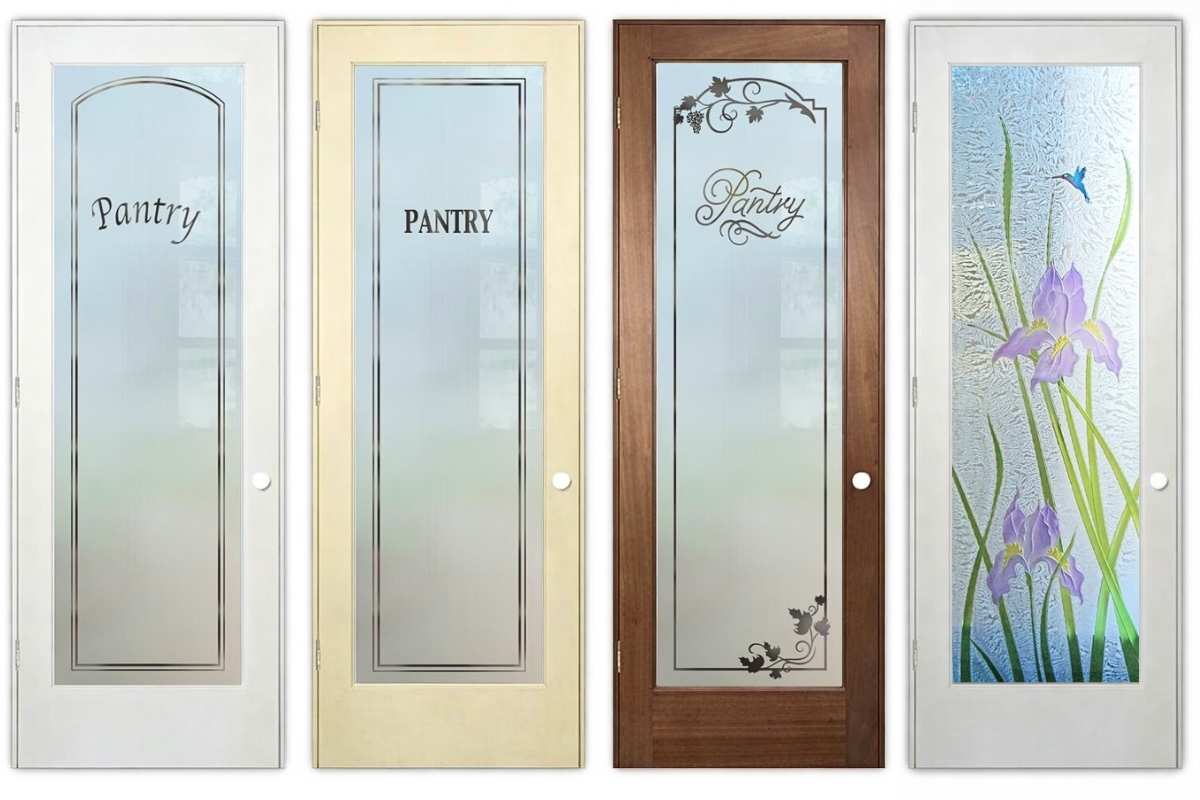 Scratch-resistant decorative frosted glass doors.
