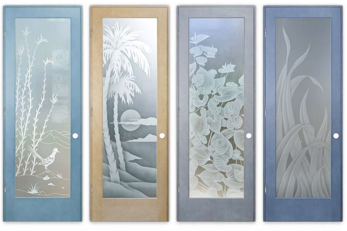 Painted pantry doors with pastel and light kitchen colors