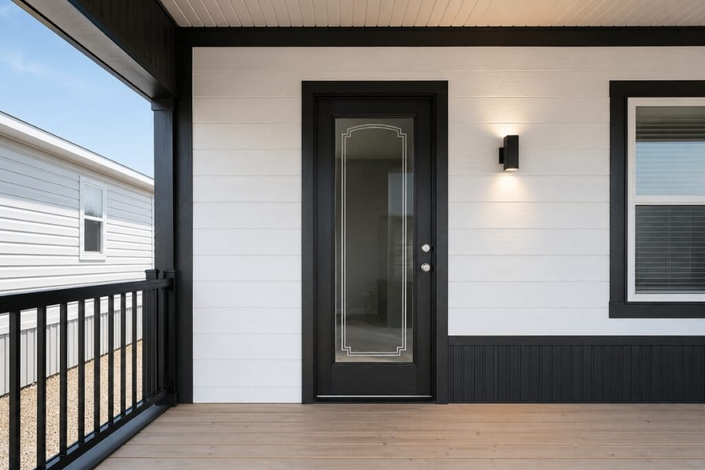 Steel glass entry door