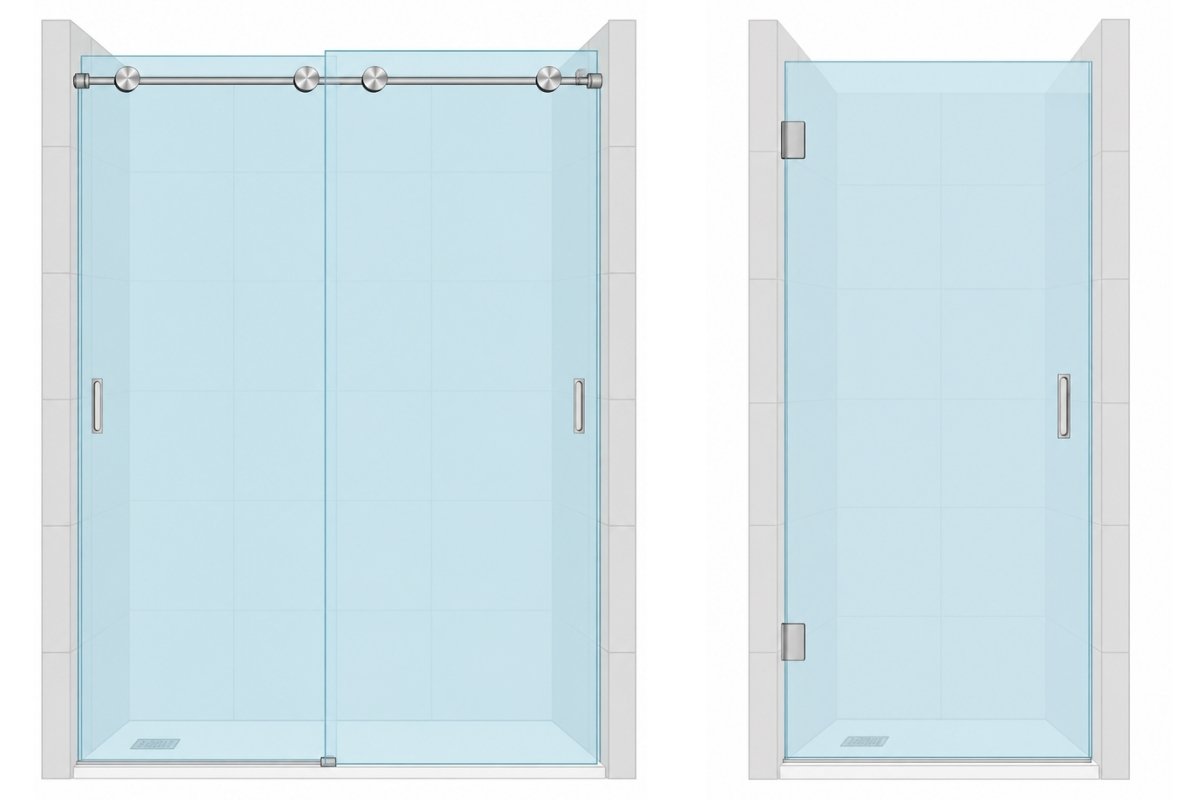 sliding vs hinged shower doors, pros and cons