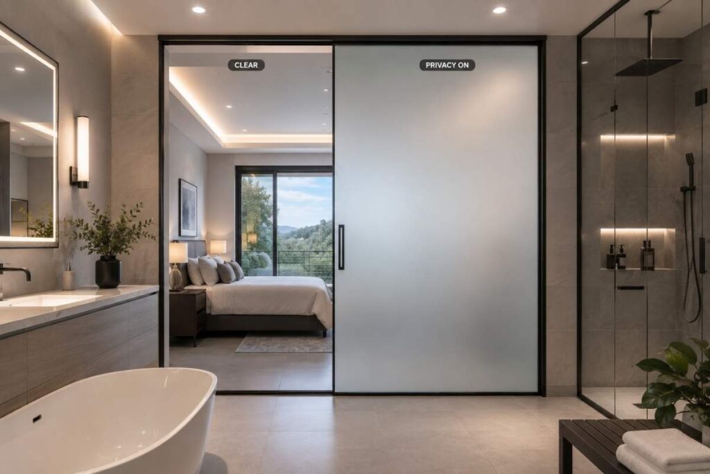 Smart privacy glass