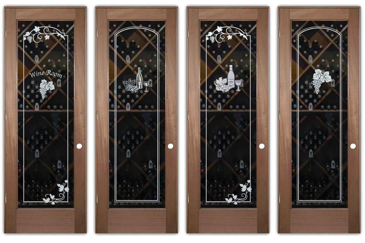 Glass wine doors