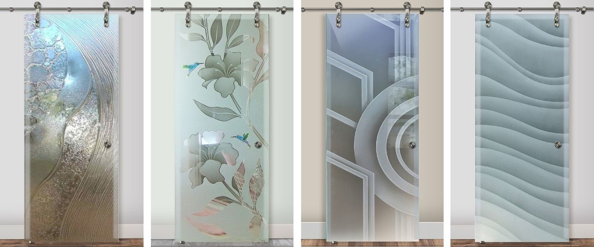 All glass barn doors collection - Sans Soucie Art Glass