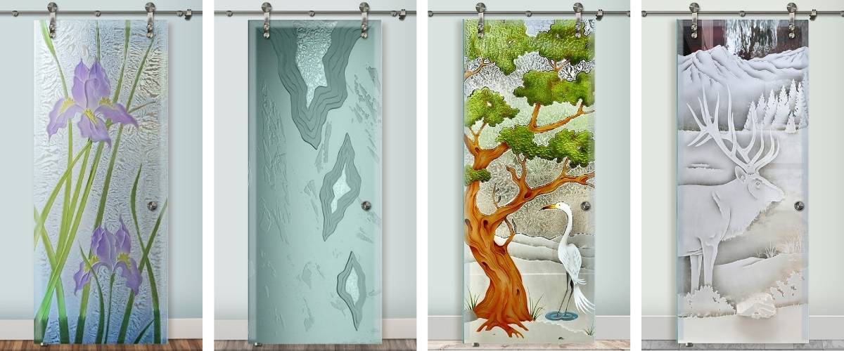 Stunning all glass barn doors collection