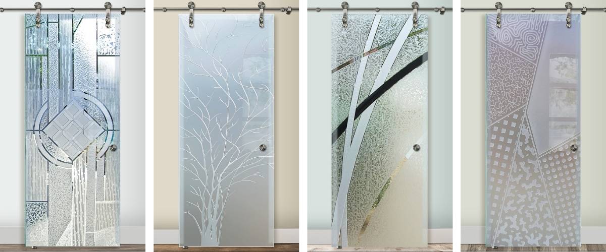 All glass barn doors collection